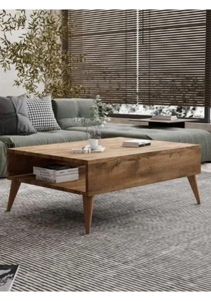 Orta Sehpa Masa Salon Sehpası Lüx Model 90x50x33 Atlantik Çam ürün görseli 1