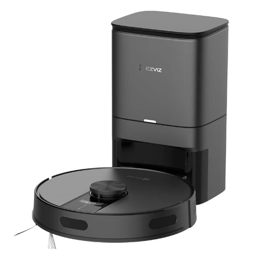 EZVIZ RE4 Plus Black Akıllı ve Paspaslı Robot Süpürge  Otomatik Çöp Boşaltma ve Şarj, Halı Algılama ürün görseli 1
