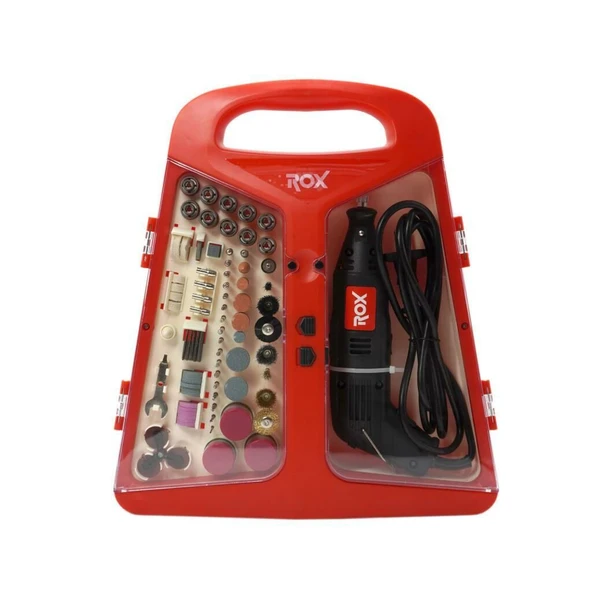 Rox 0074 Mini Taşlama Gravür Makinası Hobi Seti 210 Parça ürün görseli 1