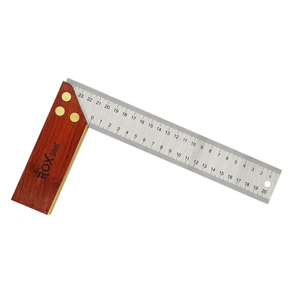 ROX Wood 9'' Gül Ağacı Marangoz Gönye 25 cm ürün görseli 1