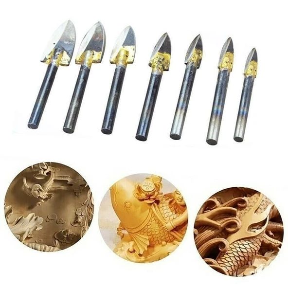 Rox Wood 0065 Gravür Ahşap Oyma Seti 6 mm Sap 7 Parça ürün görseli 1