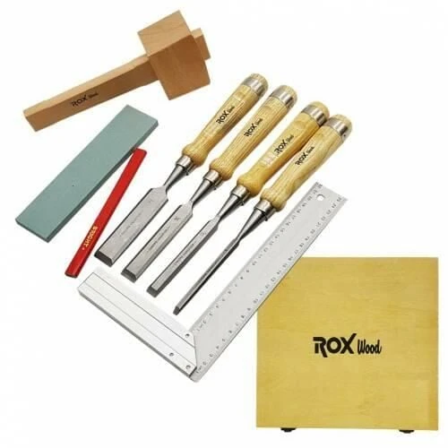 Rox Wood Iskarpela Seti 8 Parça Ahşap Kutulu ürün görseli 1