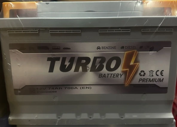 12V 74 AH 700A EN   TURBO AKÜ PETLAS AKÜ 3 YIL GARANTİLİ ürün görseli 1