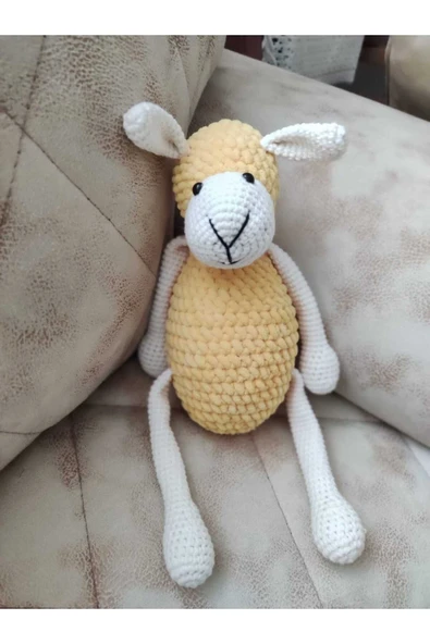 ASELYA  AMİGURUMİ  EL YAPIMI OYUNCAK KUZU 30CM ürün görseli 1