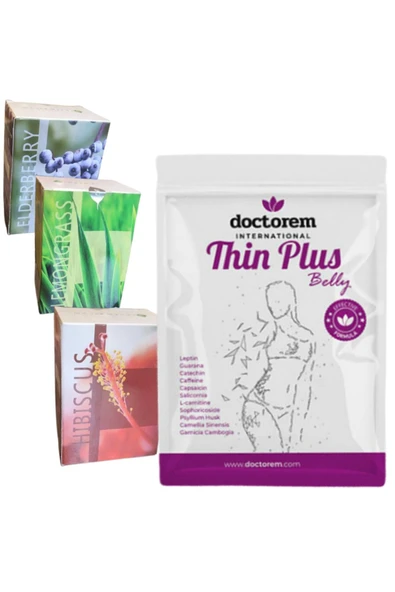 ASELYA DOCTOREM THİN PLUS (BELLY) TRANSDERMAL BANT + 1 KUTU SAĞLIKLI ÇAY HEDİYE ürün görseli 1