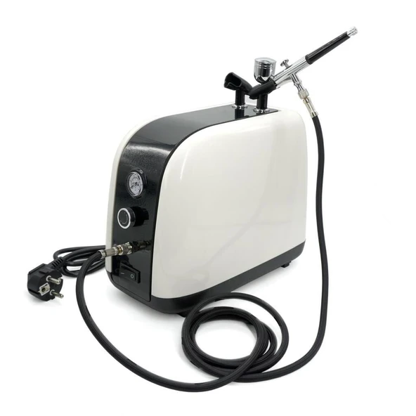 Rox 0067 Profesyonel Airbrush Kompresör Mini Boya Tabancası Seti ürün görseli 1