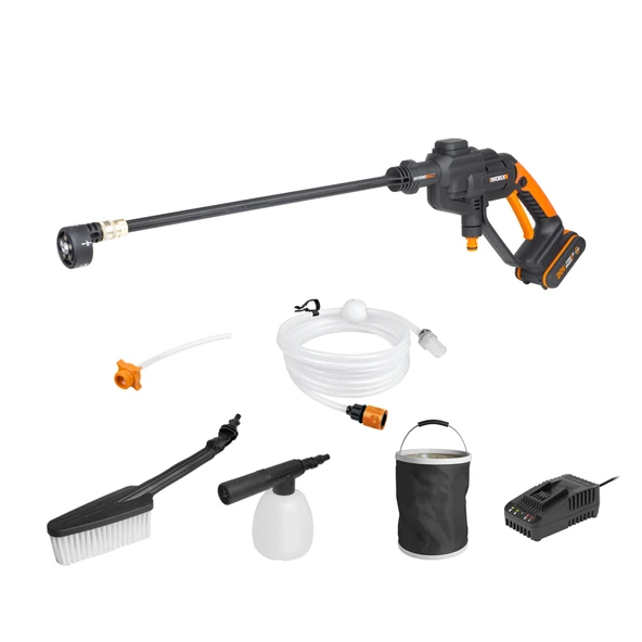 WORX WG620E.2 20Volt 2.0Ah. Li-ion 24 Bar Basınçlı Yıkama Tabancası + 4 Parça Yıkama Seti ürün görseli 1