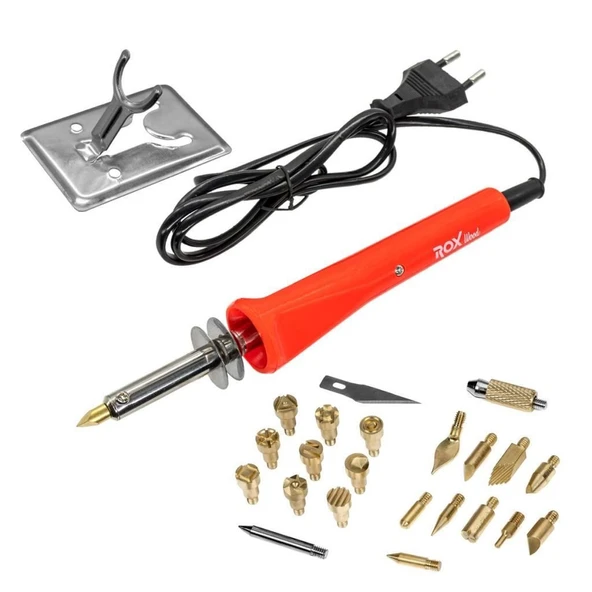 Rox Wood 0142 Ahşap Yakma ve Hobi Seti 30 Watt - 27 Parça ürün görseli 1