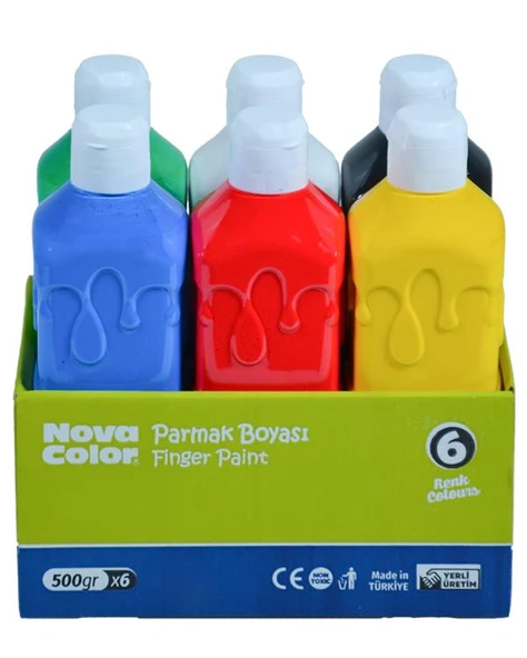 Nova Color Parmak Boyası 500 Gr 6 renk NC784 ürün görseli 1