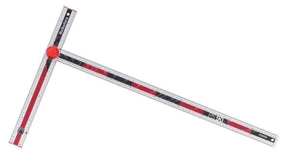 Hultafors PS90 Alüminyum Dört Fonksiyonlu Açı ve İşaretleme Cetveli 90 cm 253510 ürün görseli 1