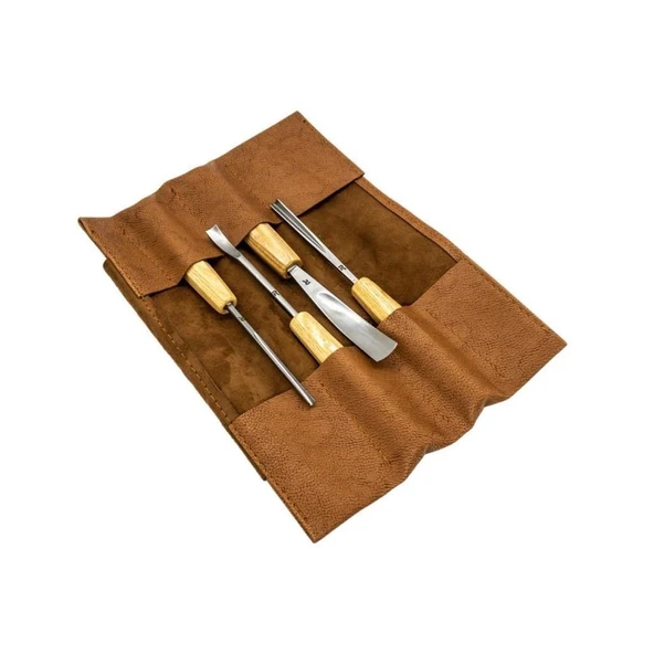 Rox Wood 0127 Deri Çantalı Premium Iskarpela Seti 4 Parça ürün görseli 1