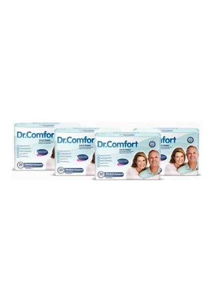 Dr.Comfort Yetişkin Bel Bağlamalı Hasta Bezi Medium 4 x 30'Lu 120 Adet ürün görseli 1