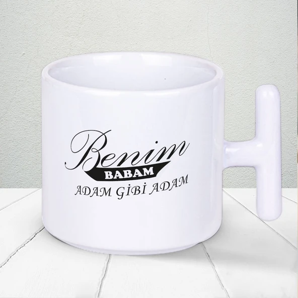 Benim BABAM Adam Gibi Adam Yazılı 1 Adet T Kupa Babalar Gününe Özel Hediyelik T Kupa Bardak ürün görseli 1