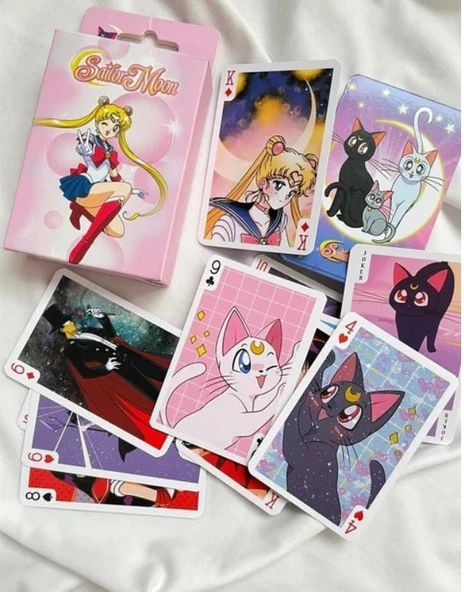 İskambil Kağıdı Anime Sailor Moon Poker Oyun Kartı 54 Adet İskambil Destesi ürün görseli 1