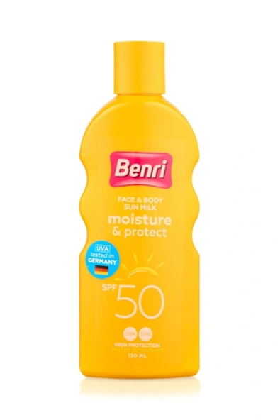 Benri Nem & Koruma Güneş Sütü SPF 50 – Yüksek Güneş Koruması ve Nem Desteği, 150 ml ürün görseli 1