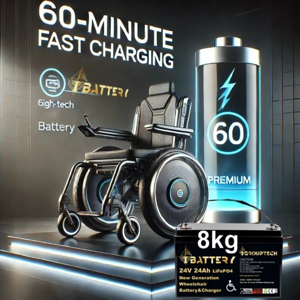 Ibattery 24v 24ah Lifepo4 Tekerlekli̇ Sandalye Güç Ki̇ti̇ ürün görseli 1