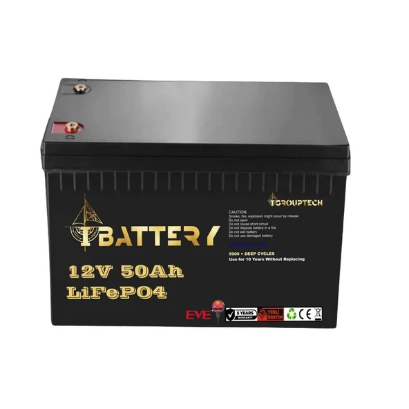 Ibattery Lifepo4 12v 50a Pri̇zmati̇k Hücreli̇ Akü ürün görseli 1
