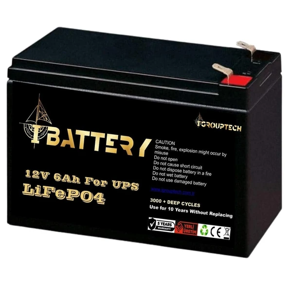 Battery Lifepo4 12v 6a Yeni̇ Teknoloji̇ Ups Akü ürün görseli 1