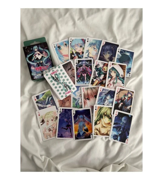 İskambil Kağıdı Hatsune Miku Poker Oyun Kartı 54 Adet İskambil Destesi ürün görseli 1