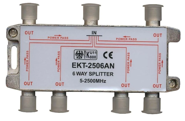 E-335D 6'lı Anten Splitter Powerpass (D-23) ürün görseli 1