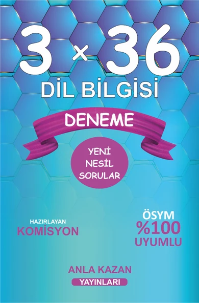 Anla Kazan Yayınları Tüm Sınavlar İçin 3x36 Dil Bilgisi Deneme Anla Kazan Yayınları ürün görseli 1