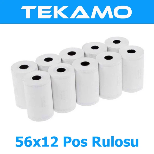 Termal Pos Yazarkasa Rulosu 56x12 10 Adet 1 Paket ürün görseli 1