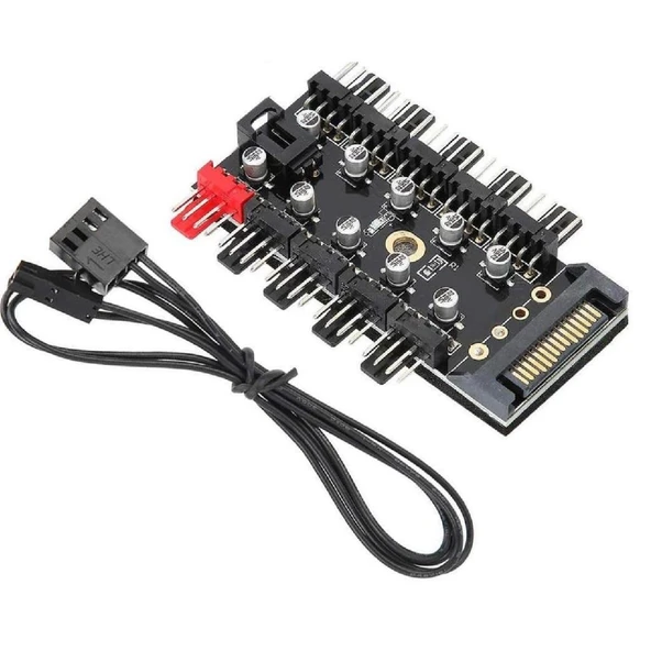 4988 10 Port Fan Power Sata Güç Switch Pwm Çoklayıcı ürün görseli 1