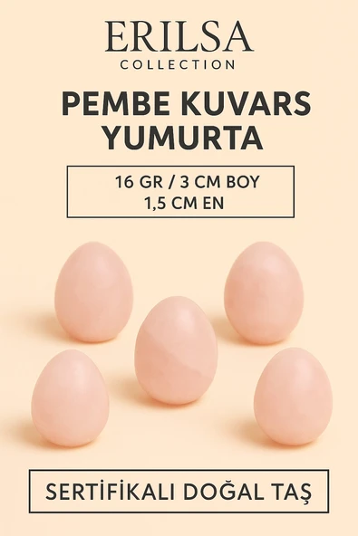 Sertifikalı Pembe Kuvars Yumurta Doğal El Taşı – Aşk, Huzur ve Kalp Enerjisi ürün görseli 1
