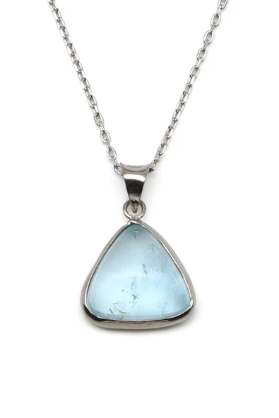 Topaz Doğal Taş 925 Ayar Gümüş Kolye ürün görseli 1