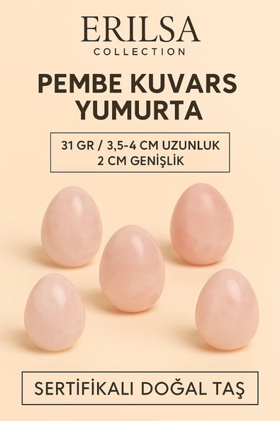 Sertifikalı Pembe Kuvars Yumurta Doğal El Taşı – Büyük Boy Aşk ve Huzur Frekansı Taşı ürün görseli 1