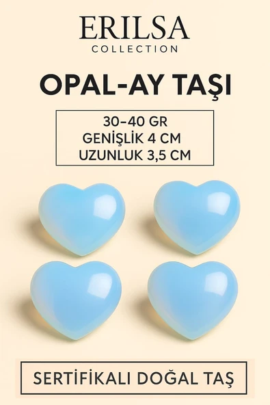 Sertifikalı Opal-Ay Taşı Kalp Masaj ve El Taşı – Duygusal Şifa ve Sezgisel Güçlendirme Kristali ürün görseli 1