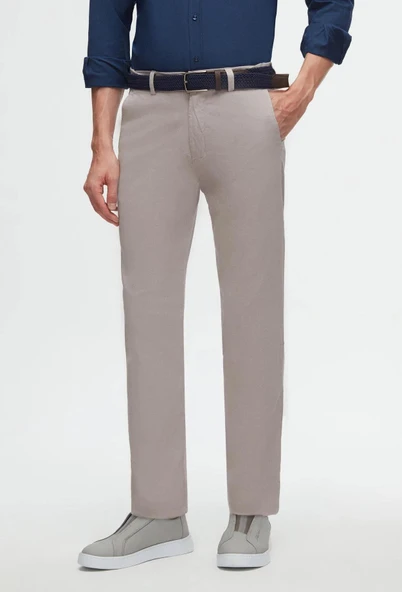 Avasar Erkek Taş Regular Fit Keten Pantolon-7271 ürün görseli 1