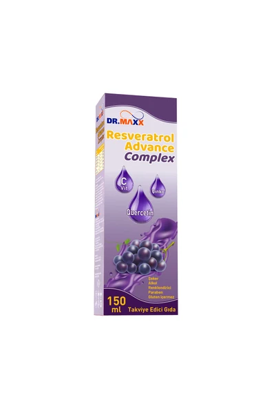 DR. MAXX FOR YOUR HEALTH Dr. Maxx Resveratrol Advance Complex  C Vitamini, Çinko, Quercetin İçeren Takviye (150 ml) ürün görseli 1