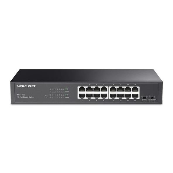 MERCUSYS 16port MS116GS GIGABIT YÖNETİLEMEZ SWITCH ürün görseli 1