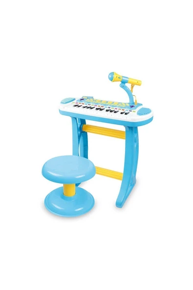 Vardem Mikrofonlu 24 Tuşlu Mp3 Çalar Mini Piyano Mavi Ve Pembe Seceneği ürün görseli 1