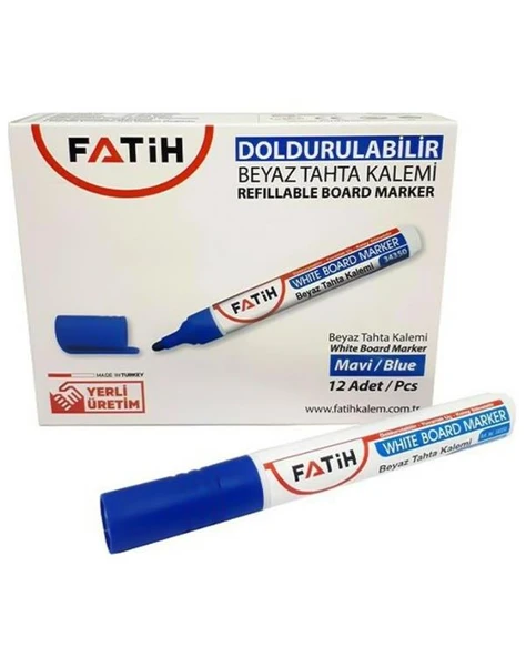 Fatih Doldurulabilir Beyaz Tahta Kalemi Mavi 12 Adet 34350 ürün görseli 1