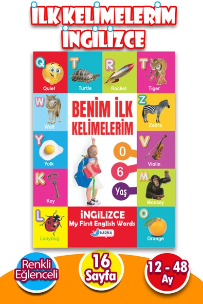 İngilizce Benim İlk Kelimelerim 12 - 48 Ay - 1 Adet - 16 Sayfa ürün görseli 1