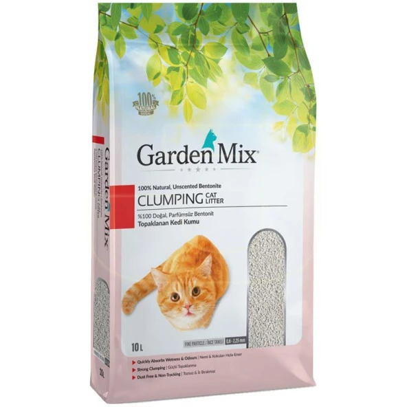 Gardenmix Kokusuz Bentonit İnce Taneli Kedi Kumu 10 Lt ürün görseli 1