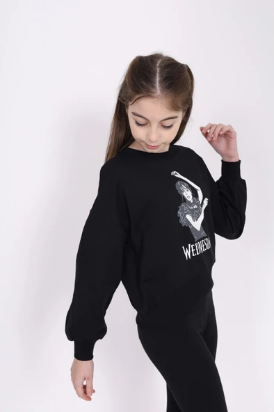 Toontoy Kız Çocuk Baskılı Sweatshirt - Resim 3