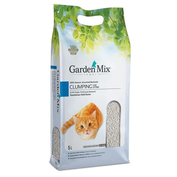 Gardenmix Kokusuz Bentonit Kalın Taneli Kedi Kumu 5 Lt ürün görseli 1