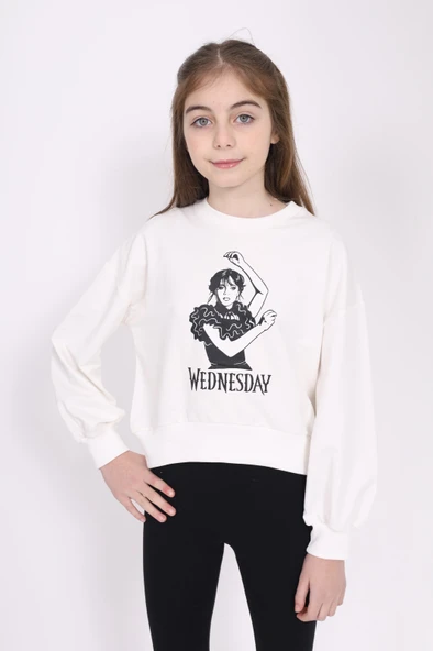 Toontoy Kız Çocuk Baskılı Sweatshirt - Resim 6
