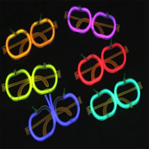 Glow  Elma Gözlük - Glow Partisi Gözlüğü - Glow  Gözlük 12 Adet ürün görseli 1