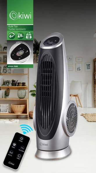 Kiwi KFAN-7690 Kule Tipi Turbo Vantilatör ürün görseli 1