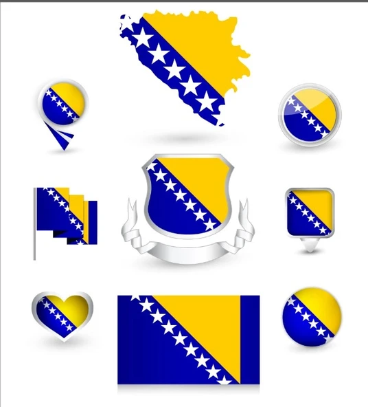 Bosna Hersek Sticker Set ürün görseli 1