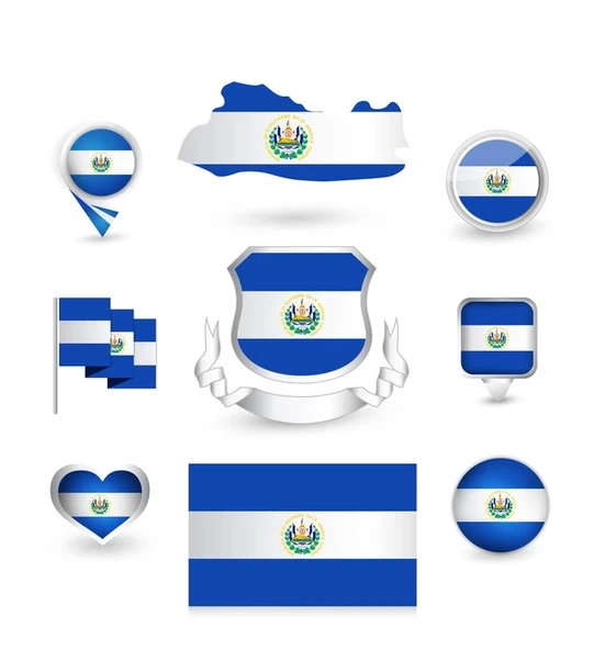 El Salvador Sticker Set ürün görseli 1