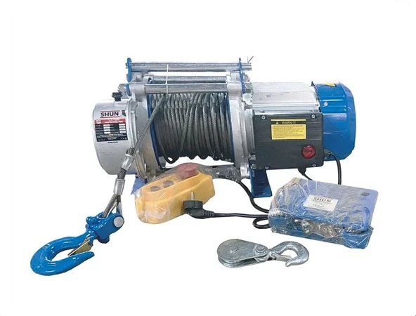 Shun 1500 Kg Profesyonel Vinç 220 Volt 30 Metre 3 HP ürün görseli 1