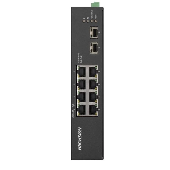 HIKVISION 8port DS-3T0510HP-E/HS GIGABIT 2-SFP YÖNETİLEMEZ 120W POE SWITCH ürün görseli 1