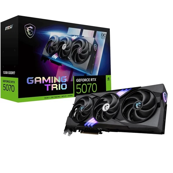 MSI RTX5070 12GB GAMING TRIO OC 12G GDDR7 192bit HDMI DP PCIe 5.0 ürün görseli 1