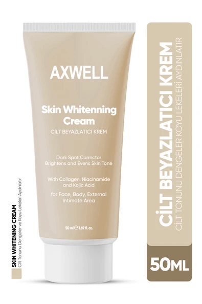 AXWELL Cilt Beyazlatıcı Aydınlatıcı Glutatyonlu Leke Karşıtı Krem Kolajen Niacinamide Kojik Asitli 50 ml ürün görseli 1