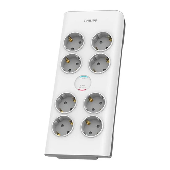 PHILIPS 8-li SPN7080WA/62 900 Joules Akım Koruma Prizi Beyaz ürün görseli 1